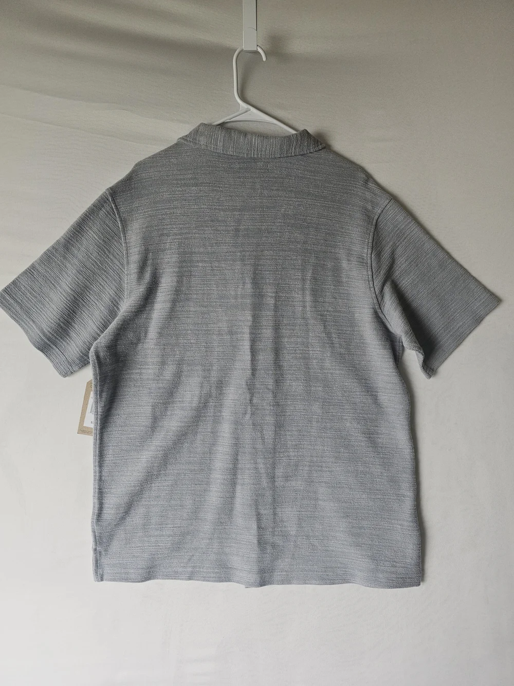 NWT Frye & Co. Men's Short Sleeve Camp Button Up Shirt - Grey